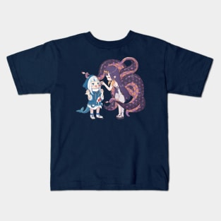 Gura and Ina Hololive Kids T-Shirt